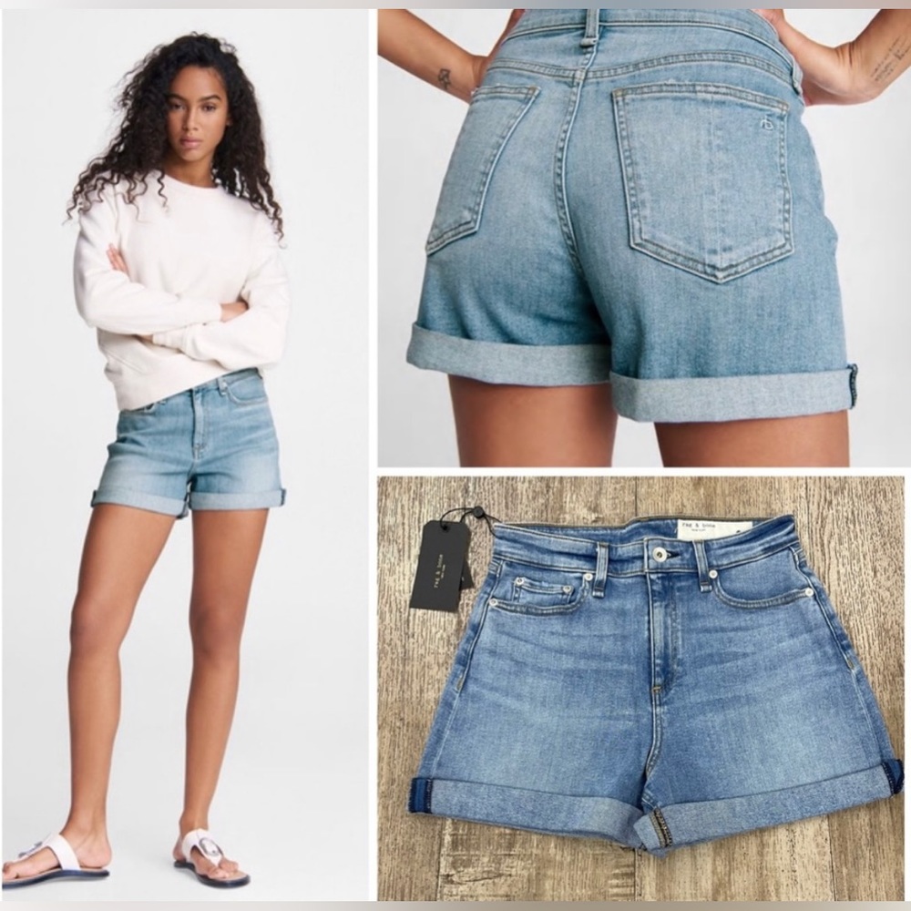 Closeout!▪️Rag & Bone Nina High Rise Denim Short in Harper